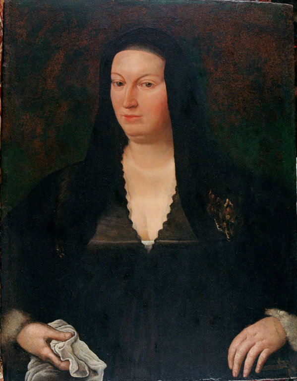 ritratto di gentildonna (dipinto) - ambito romagnolo (sec. XVI)